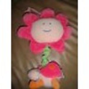 Carters Starter Musical Music Plush Pink Flower Bug Hangs Lights Up Vintage